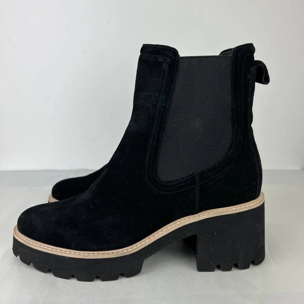 Dolce Vita H2O Black Onyx Suede Bootie Womens Size: 9.5